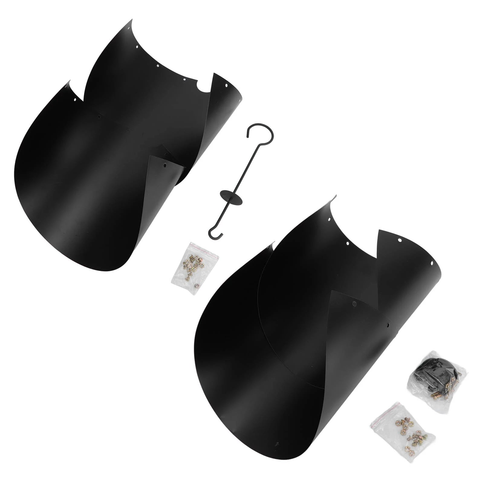 16 Inch Squirrel Baffle for Bird Feeder PVC Hanging Flapper Guard Prevents Squirrels Stealing Bird Food Outdoor Black Qme a