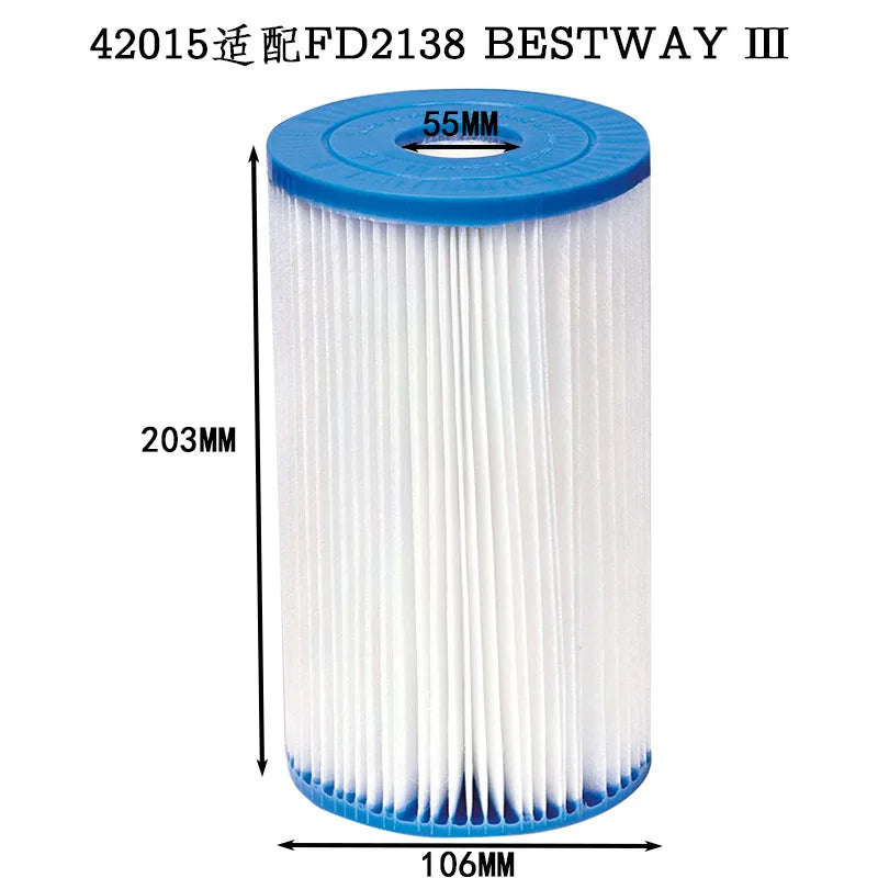 Swimming Pool Filter For Bestway/Intex type Swimming Pool Replacement Filter Pump Accessories Circulating Clean Filter Cartridge Qme 42015