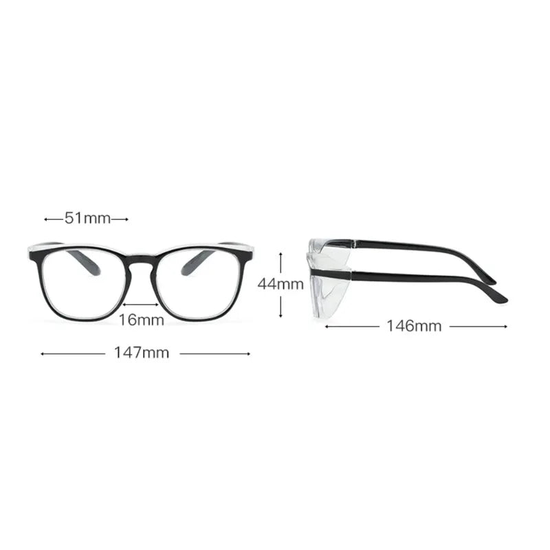 5PCS Fashion Transparent Oversized Anti-Blue Light Glasses Trendy Jelly Color Myopia Windproof Eye Protection Goggles Qme