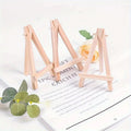 10 desktop mini desktop small picture stands, wooden sketching folding oil painting stands, photo frames Qme Light Yellow