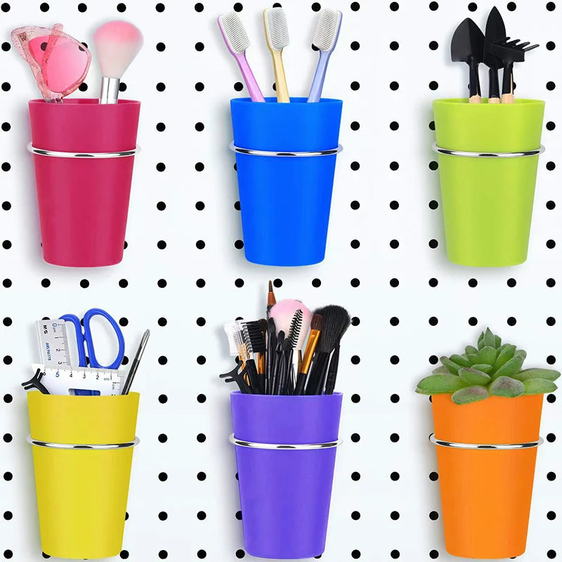 1 Set Pegboard Cup Holder Accessories For Craft Room Hook Baskets Ribbon Organizer Screw Tool For Organizing Accessories Tools Qme
