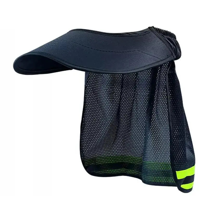 Summer Sun Shade Safety Hard Hat Neck Shield Helmets Reflective Brim Qme Navy blue