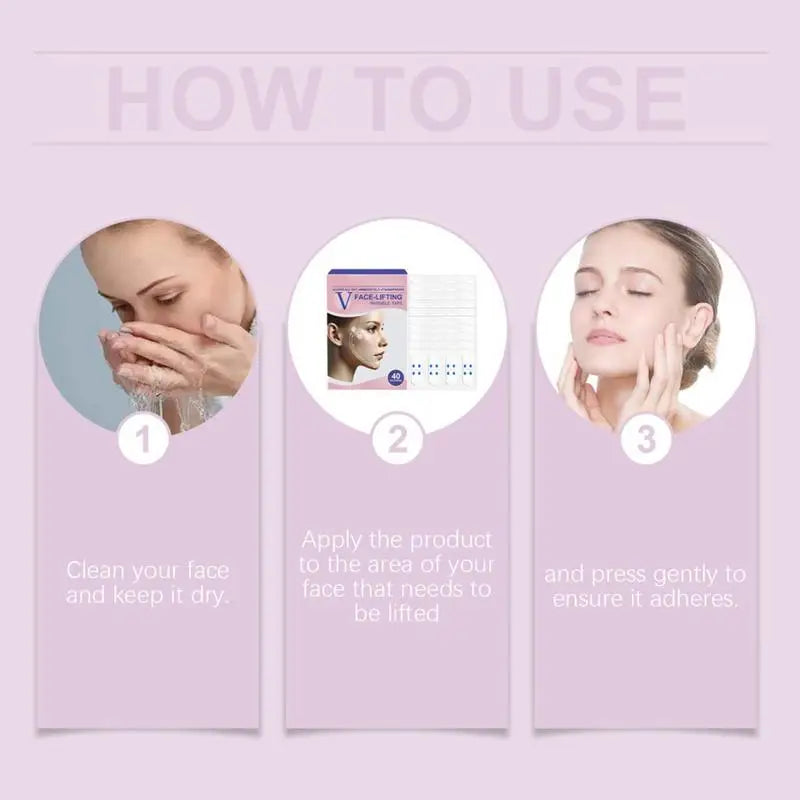 Face Lift Tape Neck Lifting Invisible V-shape Wrinkle Sagging Skin Qme