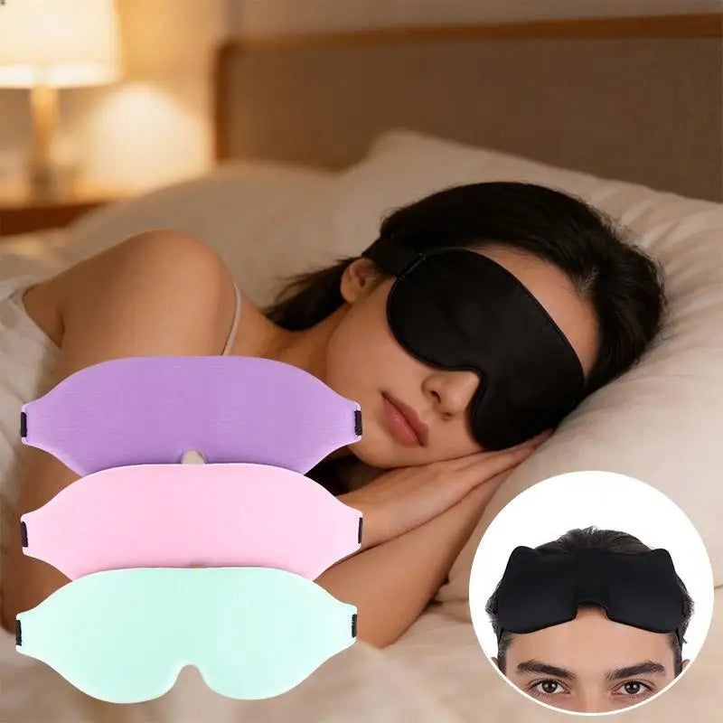 3D Sleeping Eye Mask Soft Skin-friendly Breathable Light Blocking Qme
