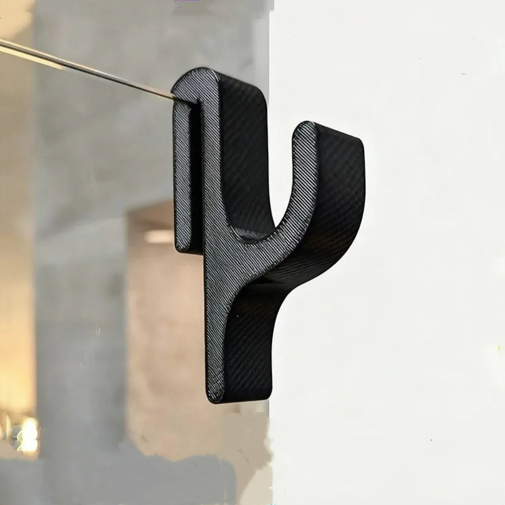 2pcs Portable Shower Hook Glass Door Clip Type Multifunctional Hook for Clothes Towel Home Organizer Bathroom Accessories Qme
