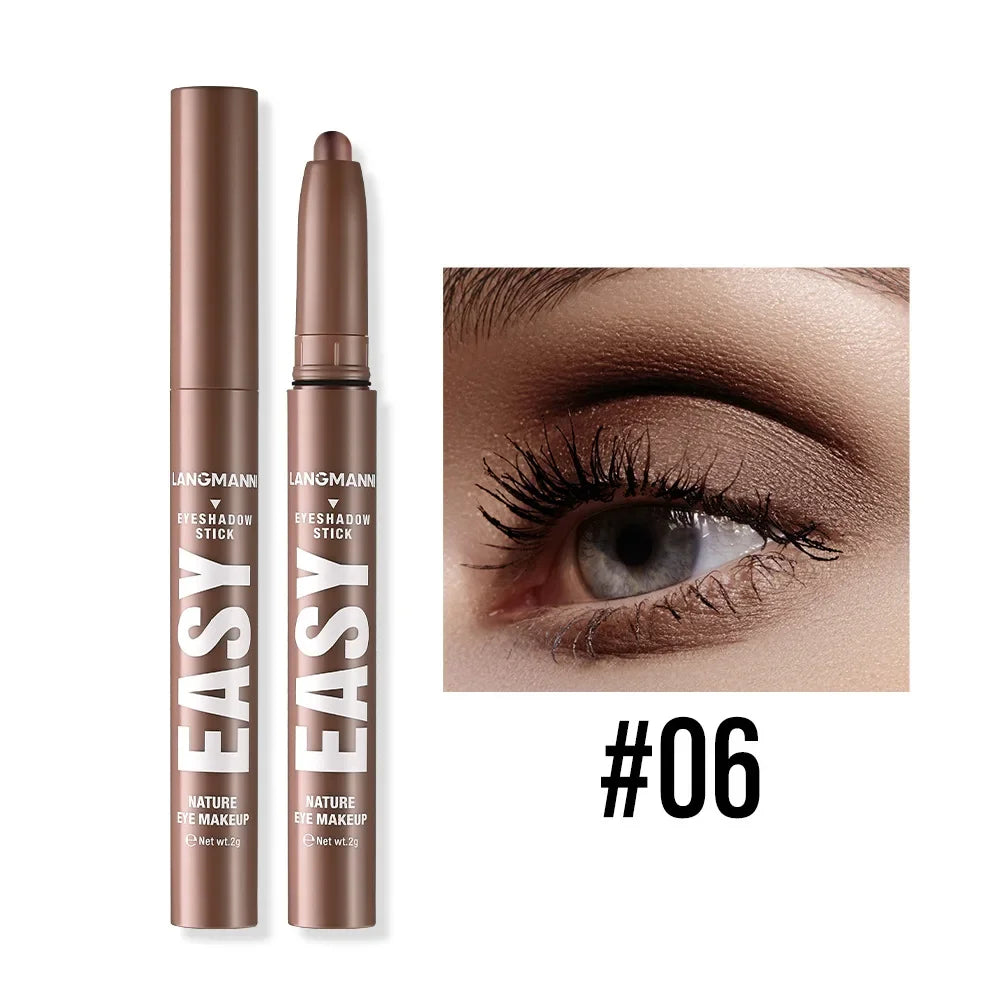 Smoke Rose Eyeshadow Pencil Glitter High-gloss Silkworm Liner Pen Highlighter Bronze Shimmer Matte Eye Shadow Stick Makeup Qme 06