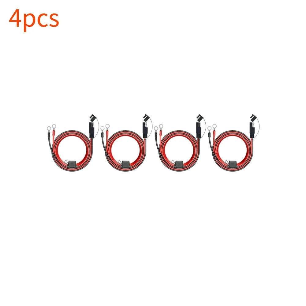 Charger Cable For Motorcycle Battery Terminal To SAE Quick Extension Cable With 10A Fuse O Connector Battery Charger Adapter Qme 4pcs