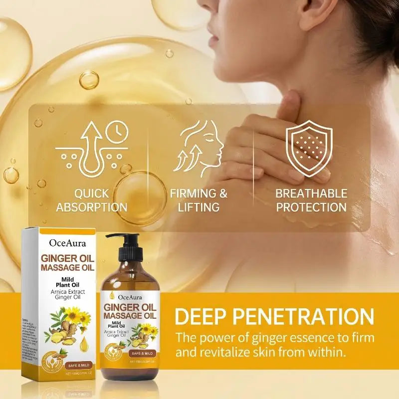 Moisturizing Ginger Essential Oil Body Massage Gentle Nourishing Qme