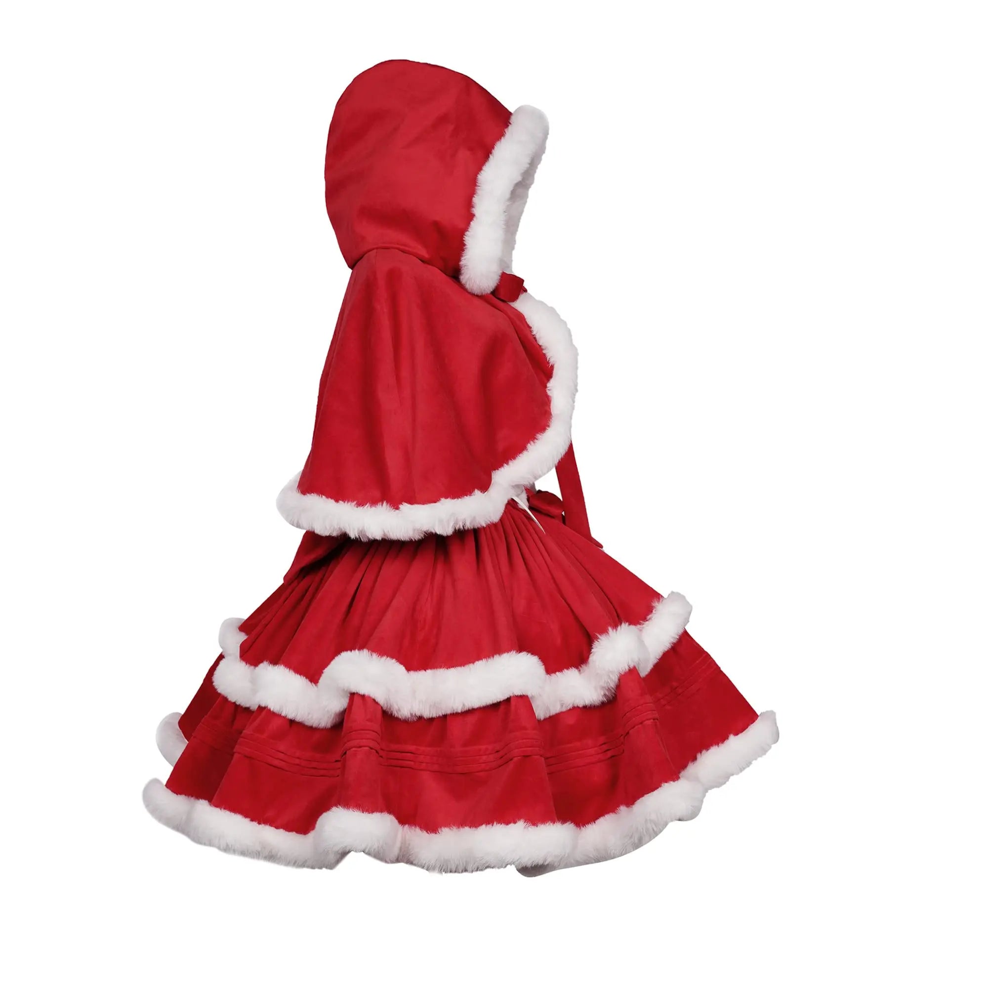 Womens Christmas Dresses Santa Christmas Outfits Cute Lolita Dress Red Green Purple Xmas Halloween Cosplay Costume For Adult Qme