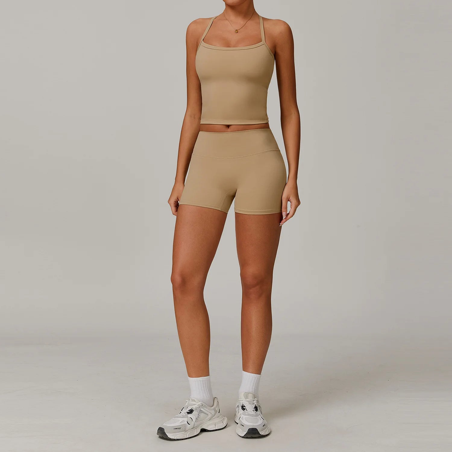 A 2PCS Yoga Suit Sports Set Gym Set Women Tracksuit Running Workout Clothes Long Sleeve Sports Bra Athletic Wear Yoga Clothing Qme