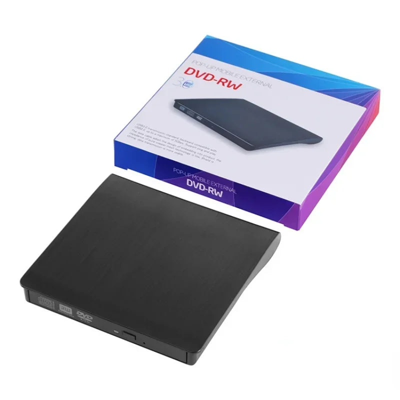 Brushed USB 3.0 DVD-ROM Optical Drive External Ultra-thin CD ROM Reader Desktop PC Notebook Tablet PC DVD Player Qme