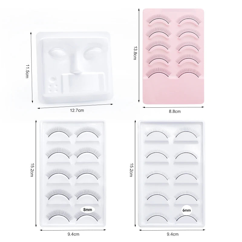 NATUHANA Plastic Training False Eyelash Extension Handmade Practice Qme
