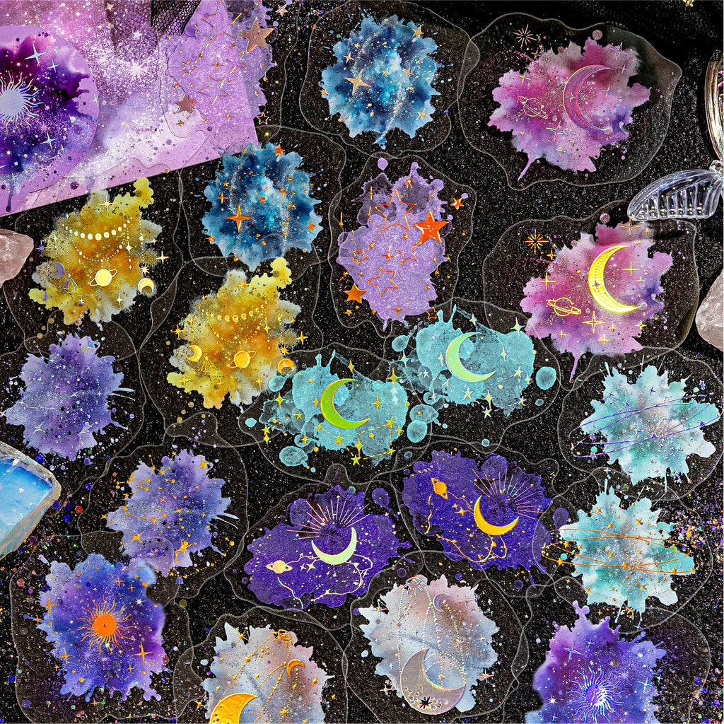 Holographic Waterproof Silver Floral Stickers 20 Sheets for Scrapbooking Journal DIY Decoration Collage Diary Supplies Qme