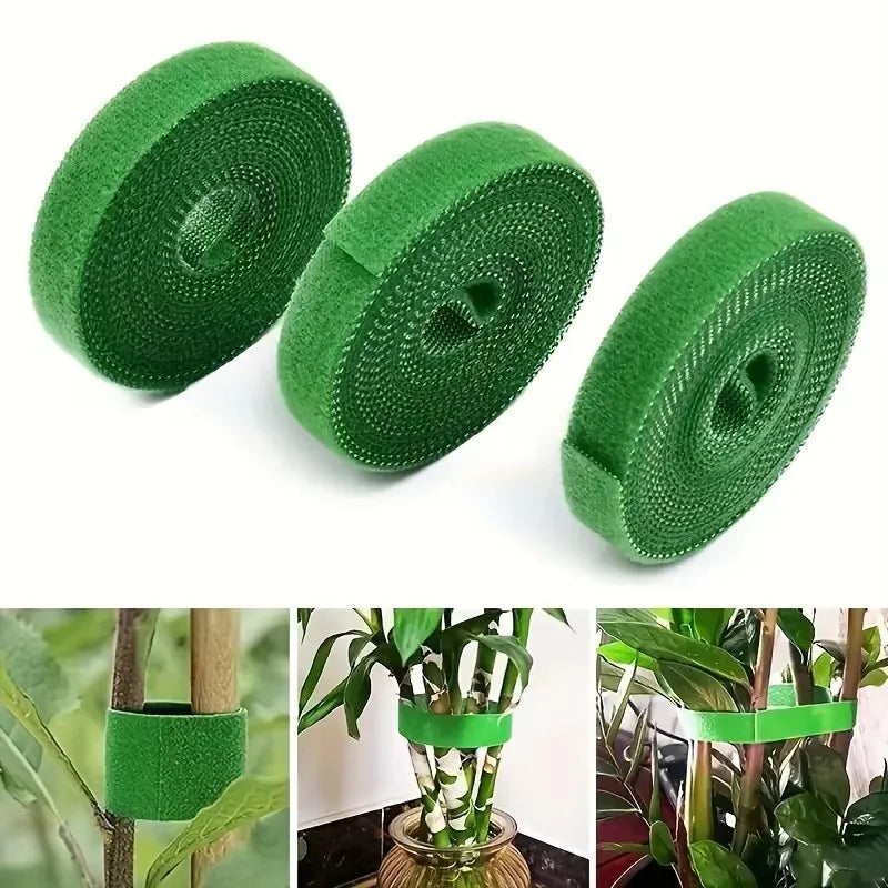 3 Rolls Green Garden Twine Plant Ties Nylon Plant Bandage Garden Hook Loop Bamboo Canl E Wrap Support Garden Accessories Qme