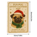 Pug Advent Calendar 2025 24 Days Christmas Cute Dog Hanging Ornaments Qme 1PC Multicolor