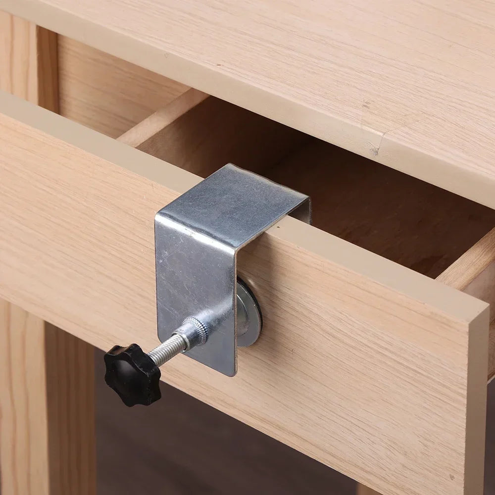 Clip for Woodworking Jig Steel Drawer Panel Clips Drawer Front Installation Clamps Cabinet Tool Home Furniture Installation Tool Qme