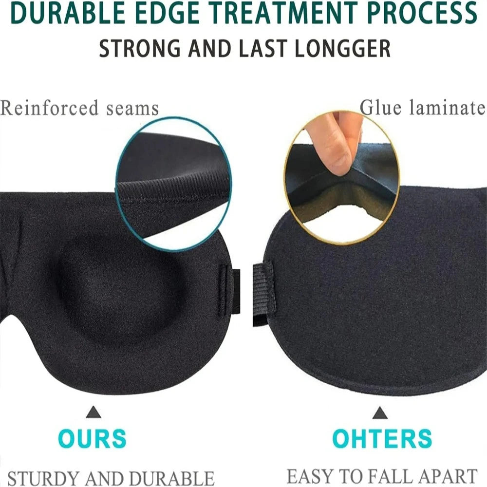3D Sleeping Mask Block Out Light Sleep Mask For Eye Soft Sleeping Aid Eye Mask for Travel Eyeshade Night Breathable Slaapmasker Qme