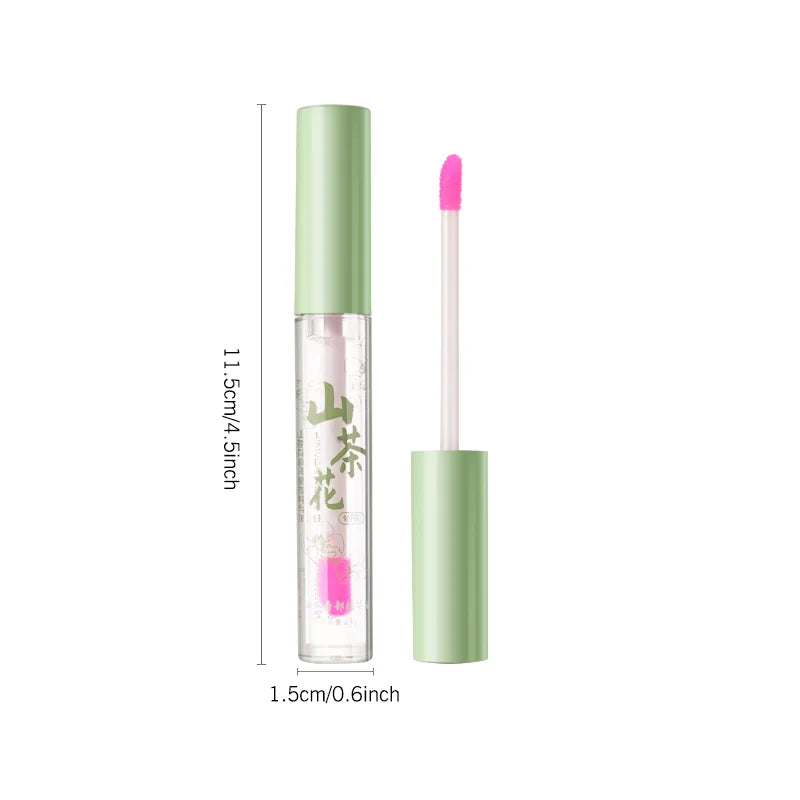 Camellia Magic Color Changing Hydrating Lip Glow Oil, With Plant Squalane,Moisturizing & Nourishing,Long-Lasting, Non-Sticky Qme