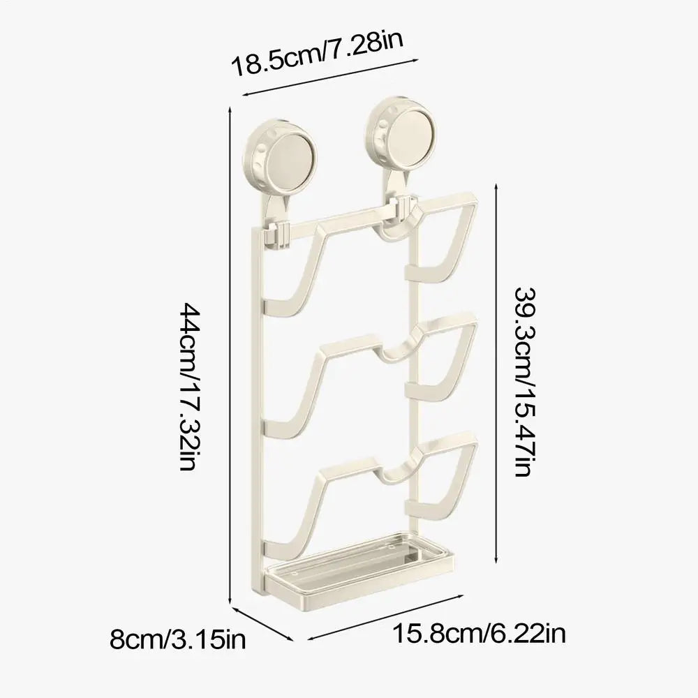 Pot Lid Rack Organizer 3-Tier Space-saving Storage Kitchen Qme China Mainland A