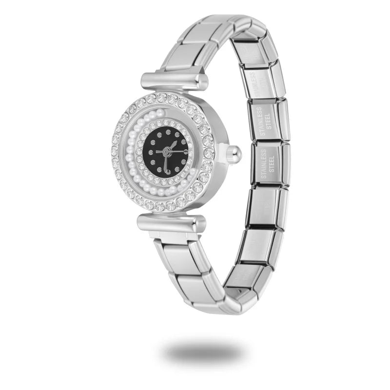 2026 Y2K Printed Pattern Dial Women's Stainless Steel Simple Square