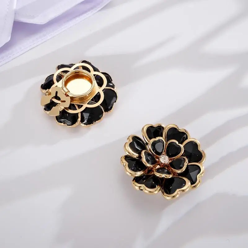 Rhinestone Flower Button Covers Easy Use Fashion Clothing Decor Qme A2
