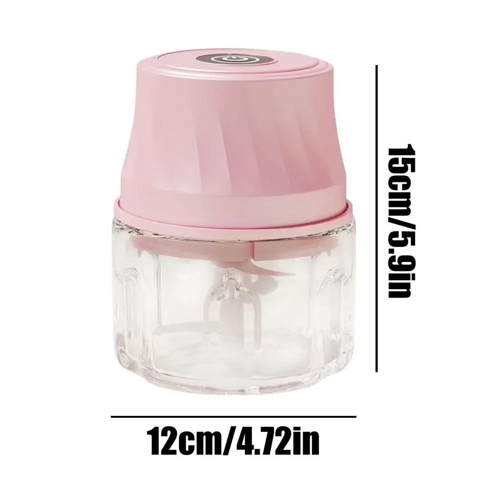 Garlic Chopper 350ml High-Speed Kitchen Gadgets Mini Chopper Electric Garlic Mincer For Puree Vegetable Meat Chili Ginger Fruit Qme China Mainland Pink