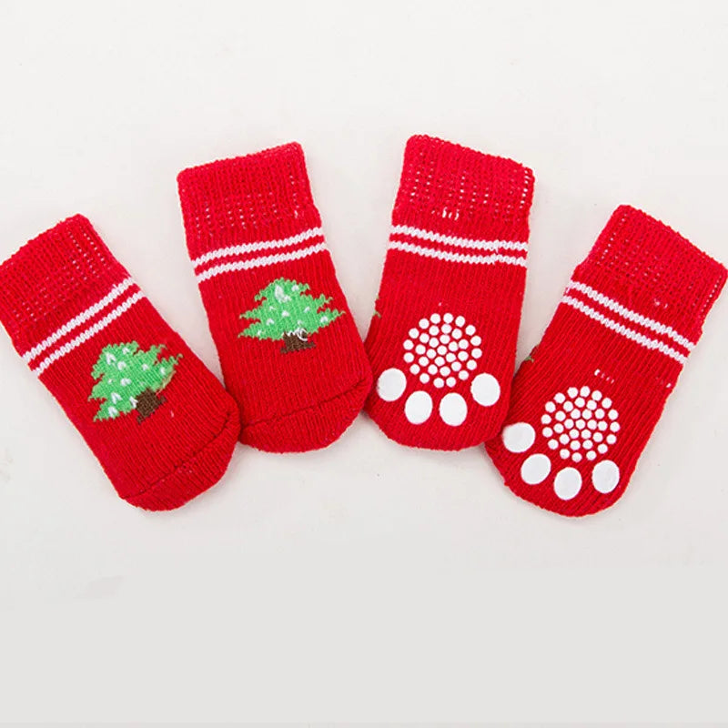 Suitable for ultra small dogs and cats, anti slip indoor pet paw protection, indoor hardwood floor wearing, multiple styles Qme hongsexiaoshu M