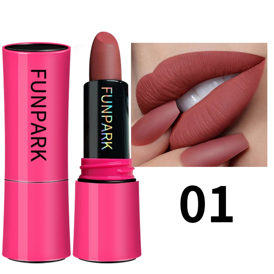 25 Colors Lipstick Non Stick Cup Matte Lip Gloss Waterproof Long Sexy Qme 01