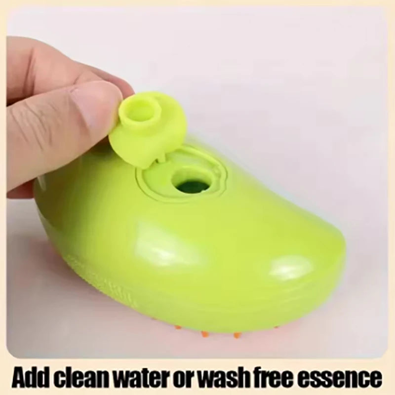 Steam Hair Removal Brush Electric Spray Cat Hair Brush Three in One Silicone Brush Used to Massage Pets Remove Floating Hairs Qme
