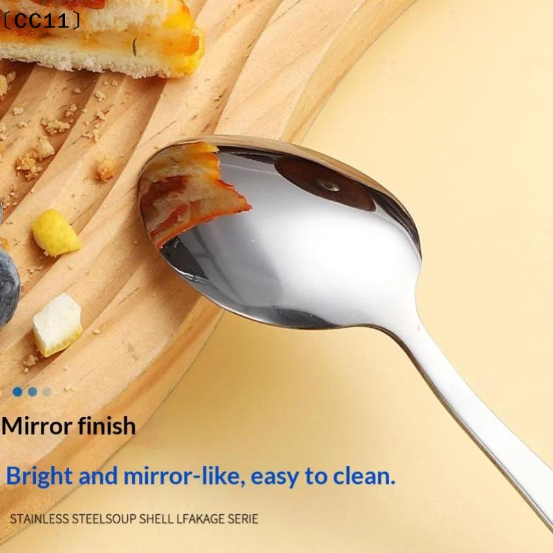 Stainless Steel Coffee Spoons Ceramic Handles Perfect Mixing Sugar Qme