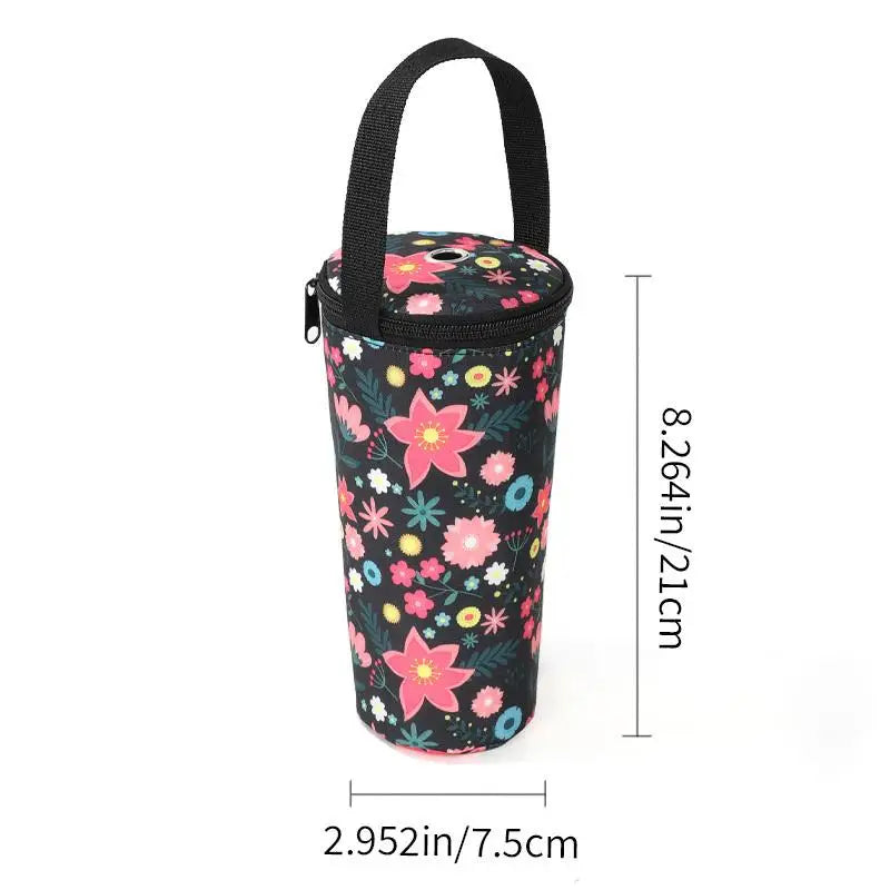 Creative Handheld Water Bottle Bag Insulated Pocket Cute Outdoor Milk Qme A1