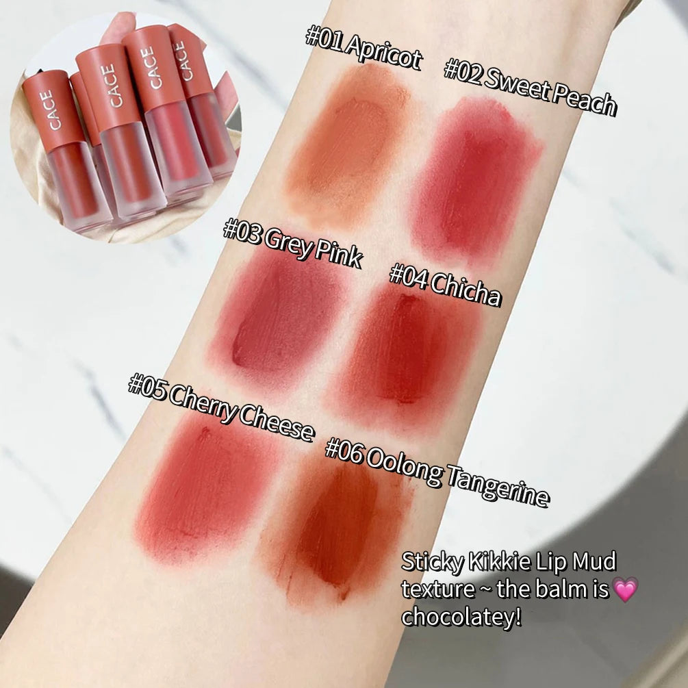 Sexy Red Lipstick Lip Gloss Makeup Waterproof Velvet Non-stick Cup 6 Colors Lip Tint Matte Long Lasting Liquid Lipstick Cosmetic Qme