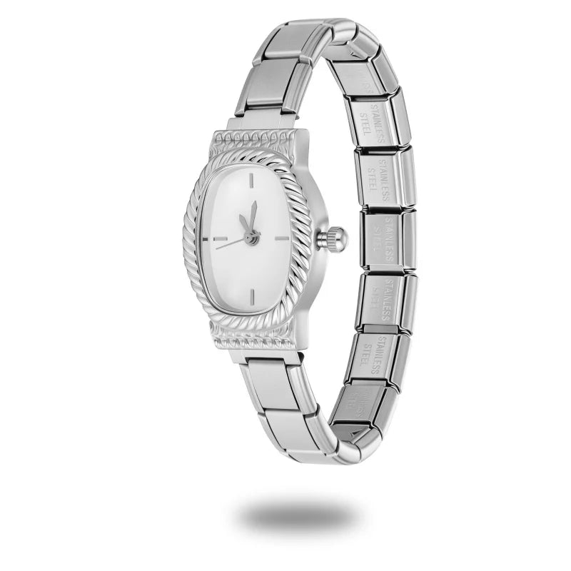 2026 Fashion Men Women's Stainless Steel Zircon Spinning Pearl Round