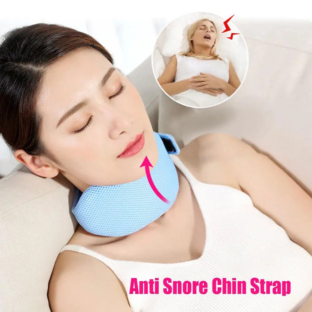 Neck Strap Stop Snoring Sleep Brace Anti Belt Chin Apnea Jaw Solution Qme
