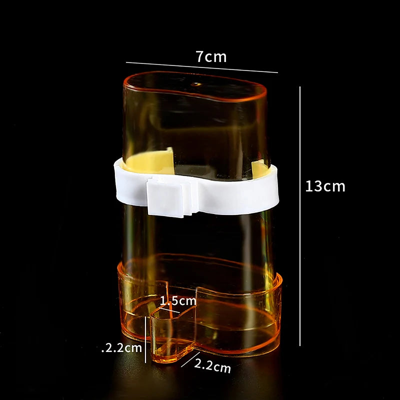 2 Parrot Canary Parakeet Cage Food Drinking Feeding Supplies Plastic Qme