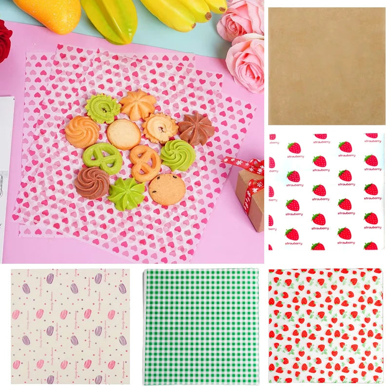 Non-stick Cake Burger Chips Wrapping Papers Food Grade Baking Wax Qme