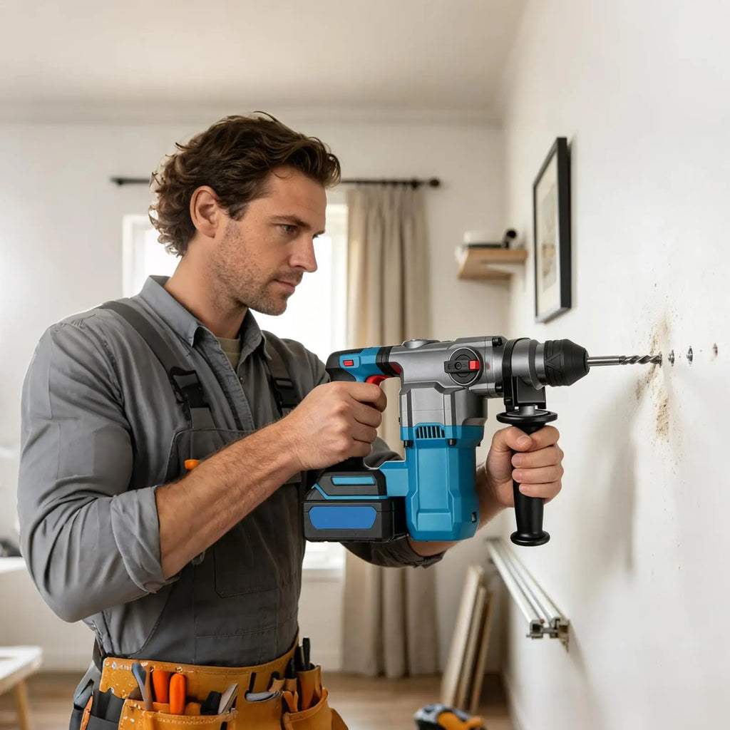 Adjustable Hammer Drill Side Handle Anti-slip Shock Absorption Qme