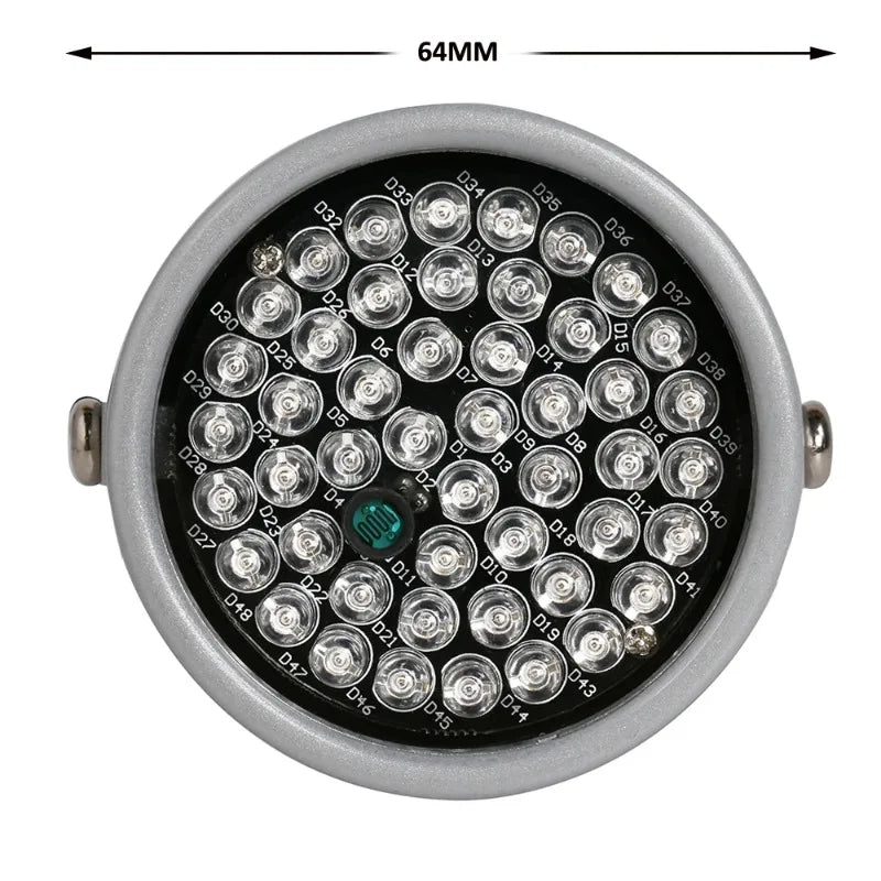 1PCS 12V 4LED Infrared Fill Light Auto Sensor IR Supplementary Lamp High Power IR Array Auxiliary Light Qme