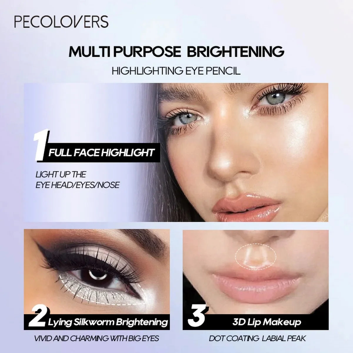 Brightening Highlighter Sparkling Eye Corner Shadow Stick Face Qme