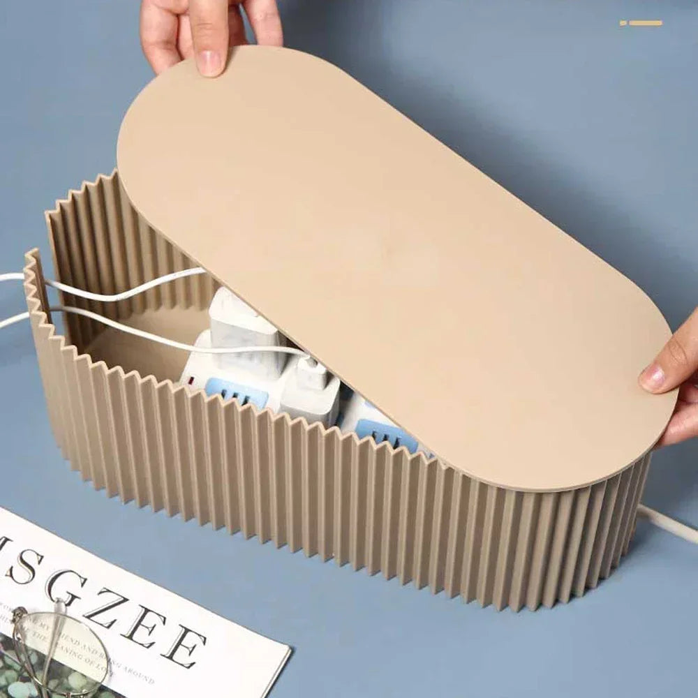 2024 Nordic Plug Board Storage Box Cable Wire Organizer Case Socket Wireless WiFi Router Bracelet Desktop Data Line Holder Shelf Qme
