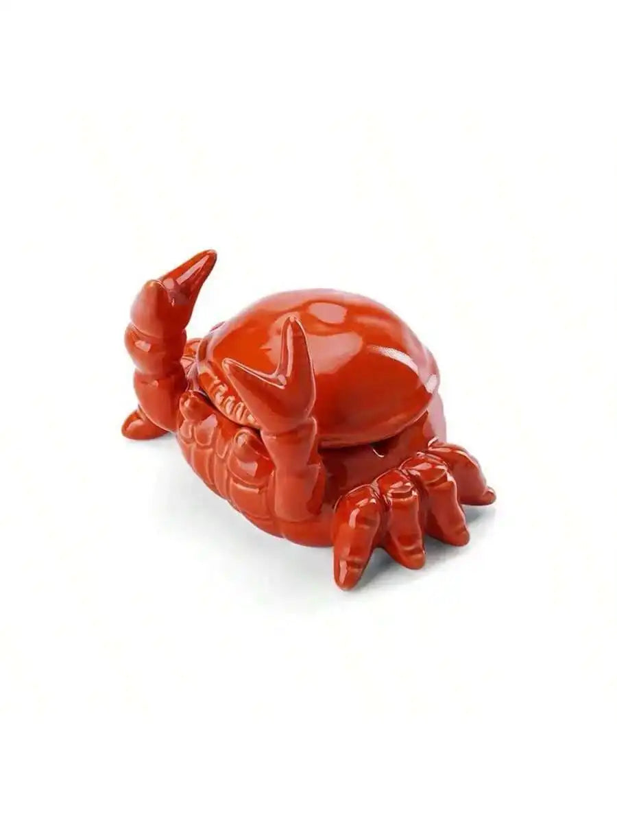 Cute Crab-shaped Ceramic Ashtray Lid Perfect Office Home Ideal Qme 1pc