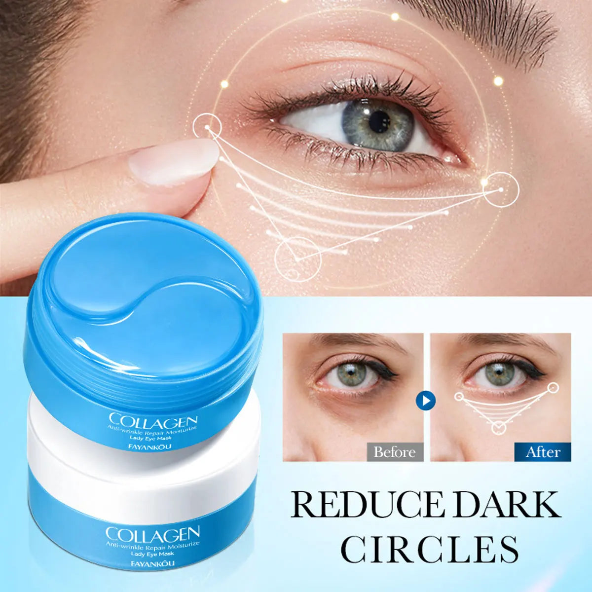 Collagen Eye Mask Anti-wrinkle Skincare Making Skin Appear Younger Qme