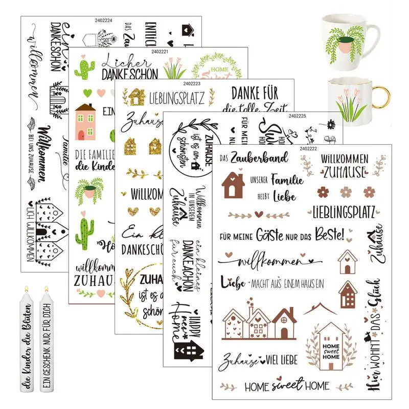 Christmas Window Sticker Positive Word Stickers Crafts Scrapbooking Qme