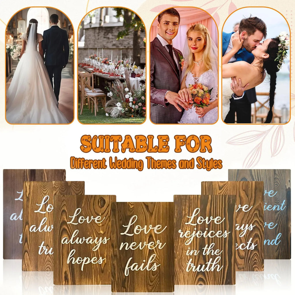 Wedding Aisle Wooden Signs Wedding Sign Love Is Patient Kind Wood Wedding Signage Verses Wall Decor Gift For Wedding Anniversary Qme