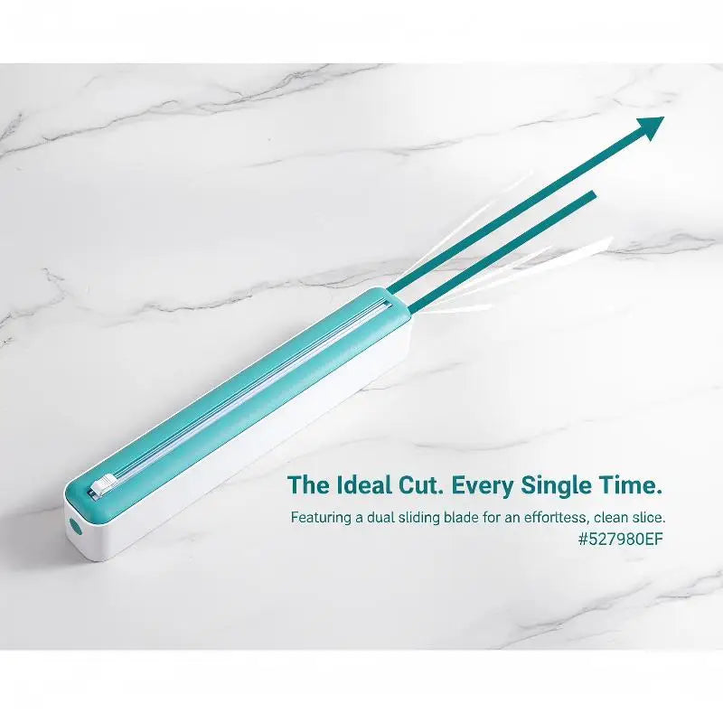 Sliding Tear Cling Film Cutter Multifunctional Dual Use Aluminum Foil Qme