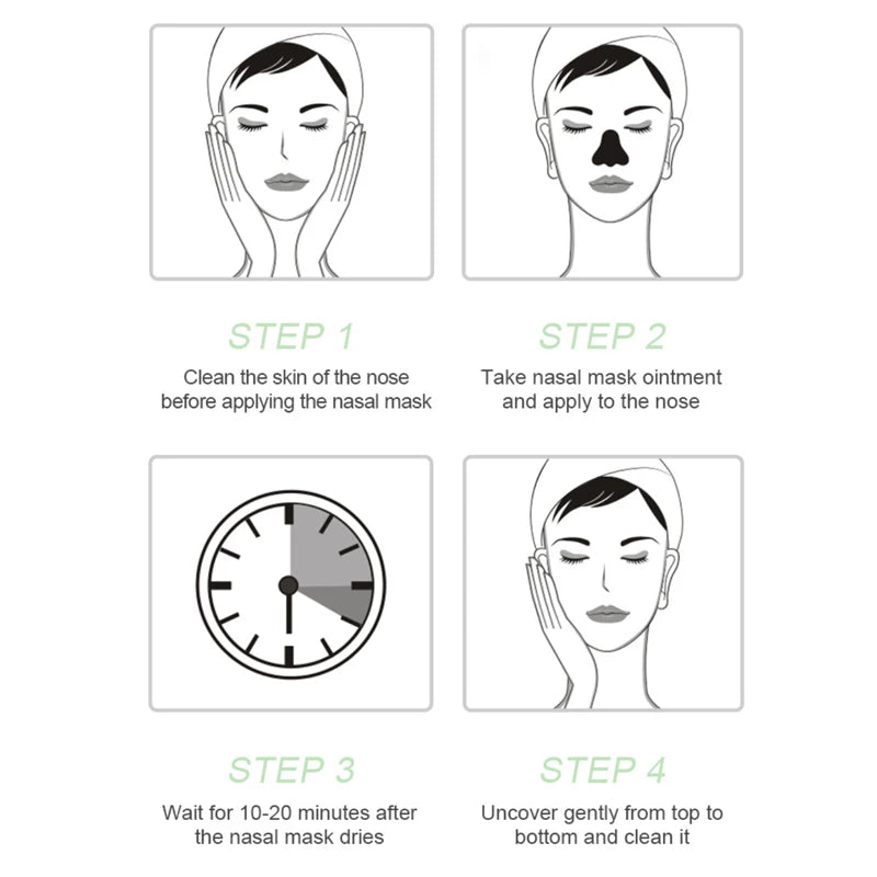 Bamboo Charcoal Blackhead Removing Peel-off Mask 10-Piece Travel Qme