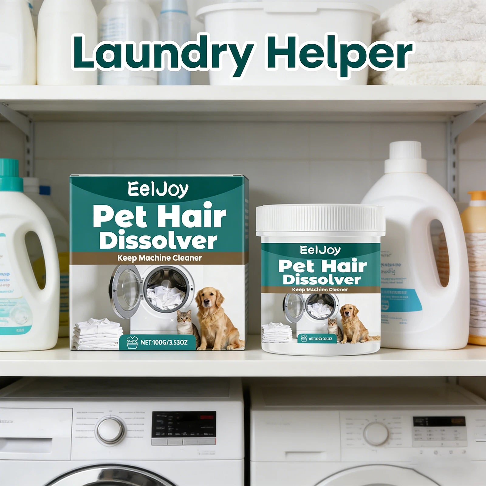 Pet Hair Dissolving Agent Decompose Pet Hair Clean Clothing Reduce Hair Residue Safe for Fabrics Household Clothing Care Cleaner Qme