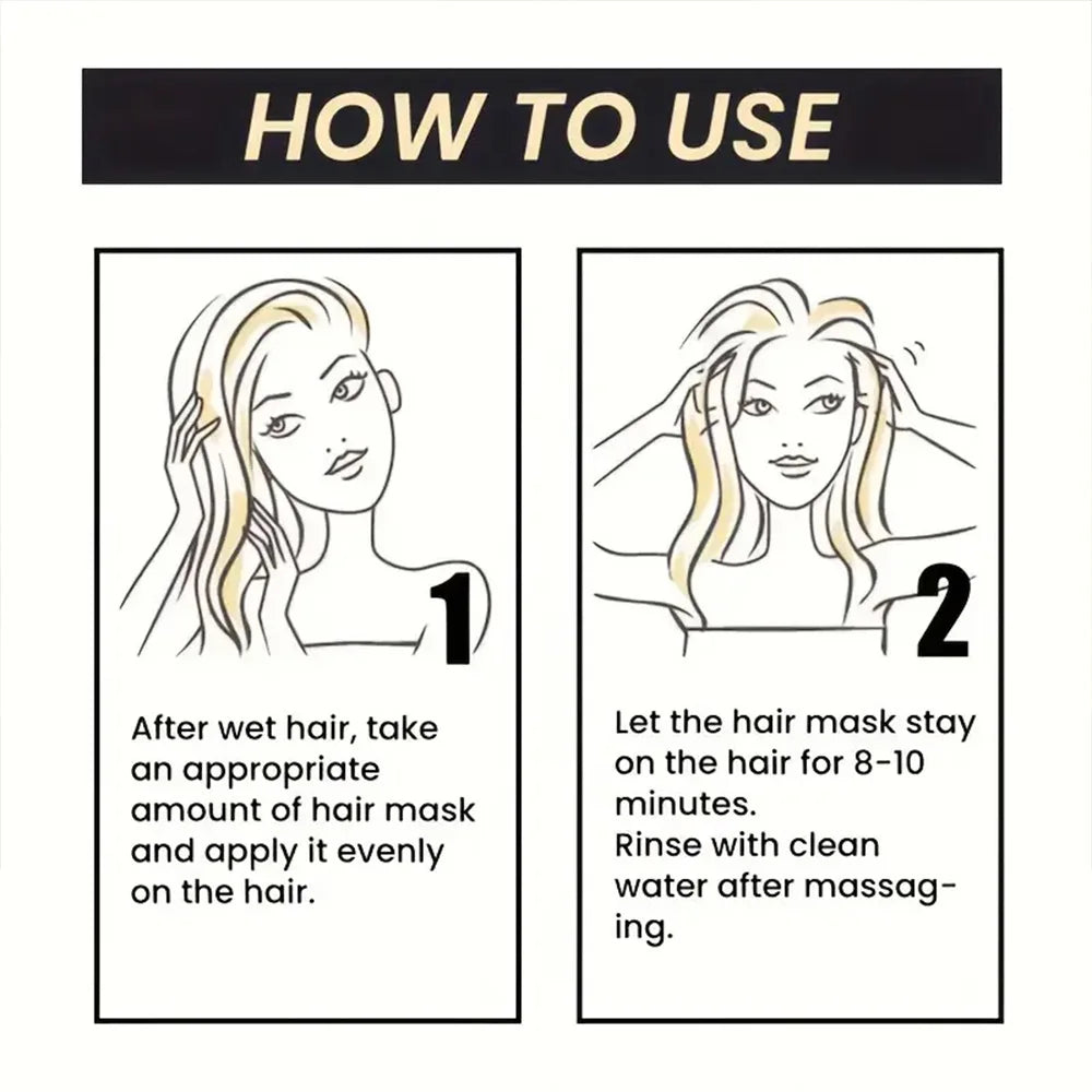 Keratin Hair Mask 5 Seconds Repair Damage Frizzy Hair Mask Damage Hair Mask Treatment Scalp Hair Shiny Hair Care Qme