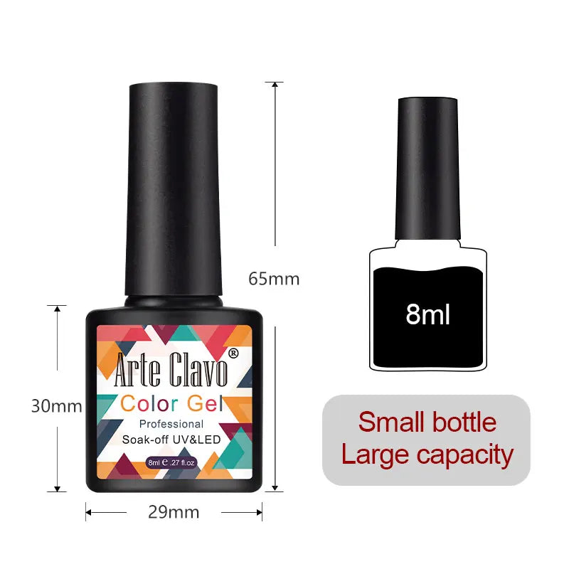 Arte Clavo Gel Nail Polish 180 Colors Supplies Varnish Semi Permanent Qme