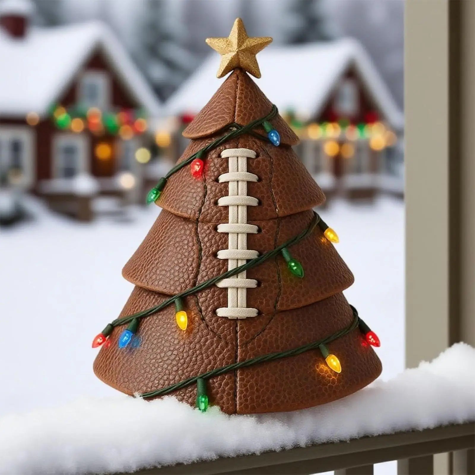 Christmas Tree Sculpture Lighted Scene Props Party Decoration Qme